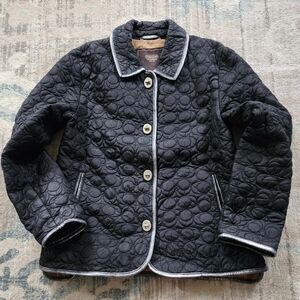 Coach Quilted Jacket. Black. Size XS.